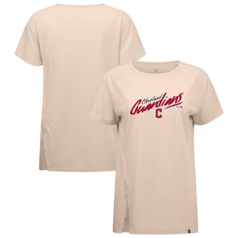 Women's Levelwear Khaki Cleveland Guardians Influx Sizzle T-Shirt