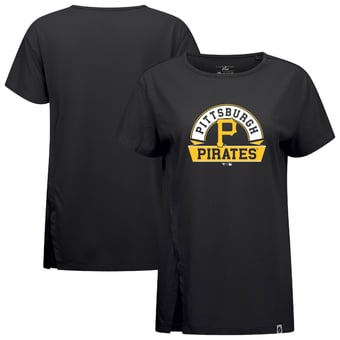 Women's Levelwear Black Pittsburgh Pirates Influx Banner Arch T-Shirt