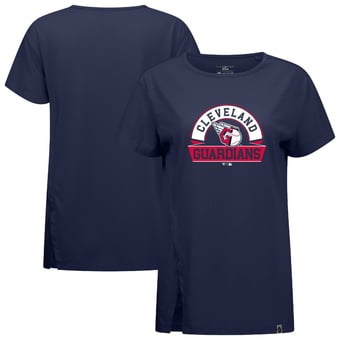 Women's Levelwear Navy Cleveland Guardians Influx Banner Arch T-Shirt