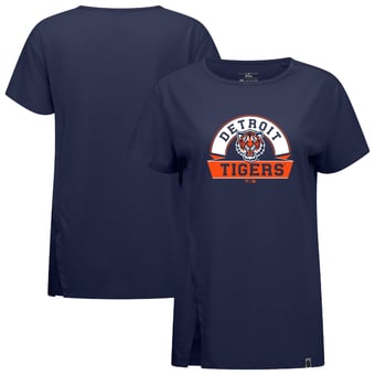 Women's Levelwear Navy Detroit Tigers Influx Banner Arch T-Shirt