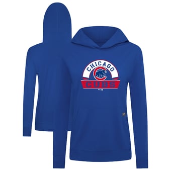 Women's Levelwear Royal Chicago Cubs Relay Banner Arch Long Sleeve T-Shirt Hoodie