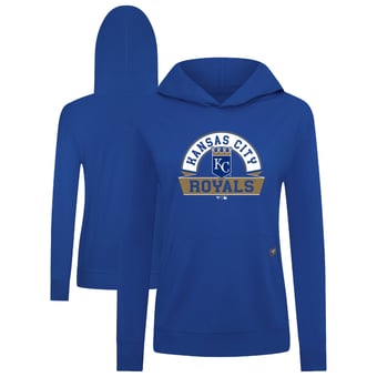 Women's Levelwear Royal Kansas City Royals Relay Banner Arch Long Sleeve T-Shirt Hoodie