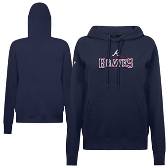 Women's Levelwear Navy Atlanta Braves Adorn Journey Hoodie