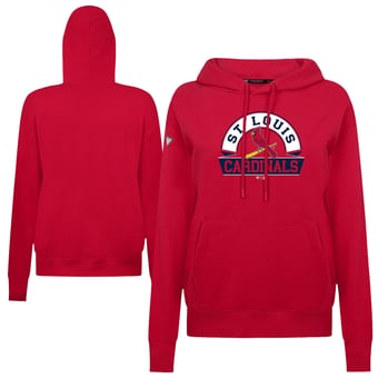 Women's Levelwear Red St. Louis Cardinals Adorn Banner Arch Hoodie