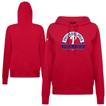 Women's Levelwear Red Philadelphia Phillies Adorn Banner Arch Hoodie