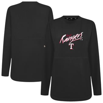 Women's Levelwear Black Texas Rangers Oversized Beaudry Sizzle Top