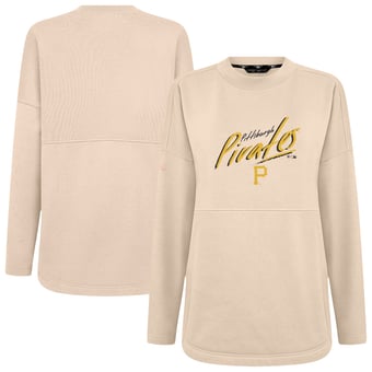 Women's Levelwear Khaki Pittsburgh Pirates Oversized Beaudry Sizzle Top