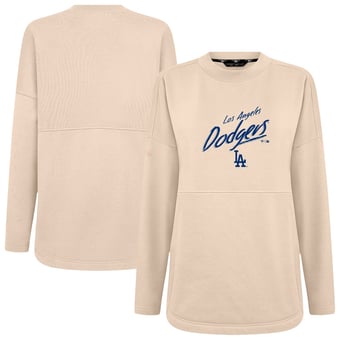 Women's Levelwear Khaki Los Angeles Dodgers Oversized Beaudry Sizzle Top