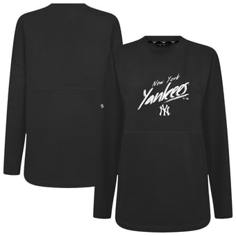 Women's Levelwear Black New York Yankees Oversized Beaudry Sizzle Top
