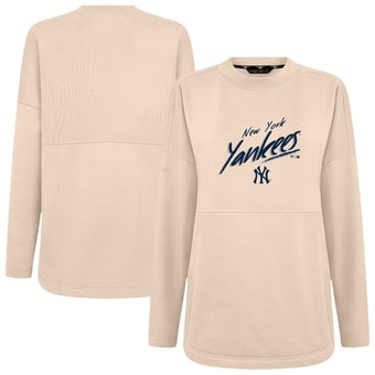 Women's Levelwear Khaki New York Yankees Oversized Beaudry Sizzle Top