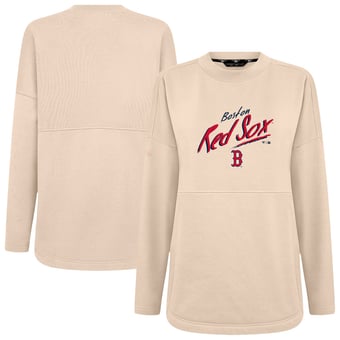 Women's Levelwear Khaki Boston Red Sox Oversized Beaudry Sizzle Top