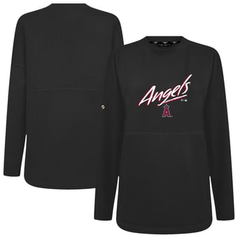 Women's Levelwear Black Los Angeles Angels Oversized Beaudry Sizzle Top