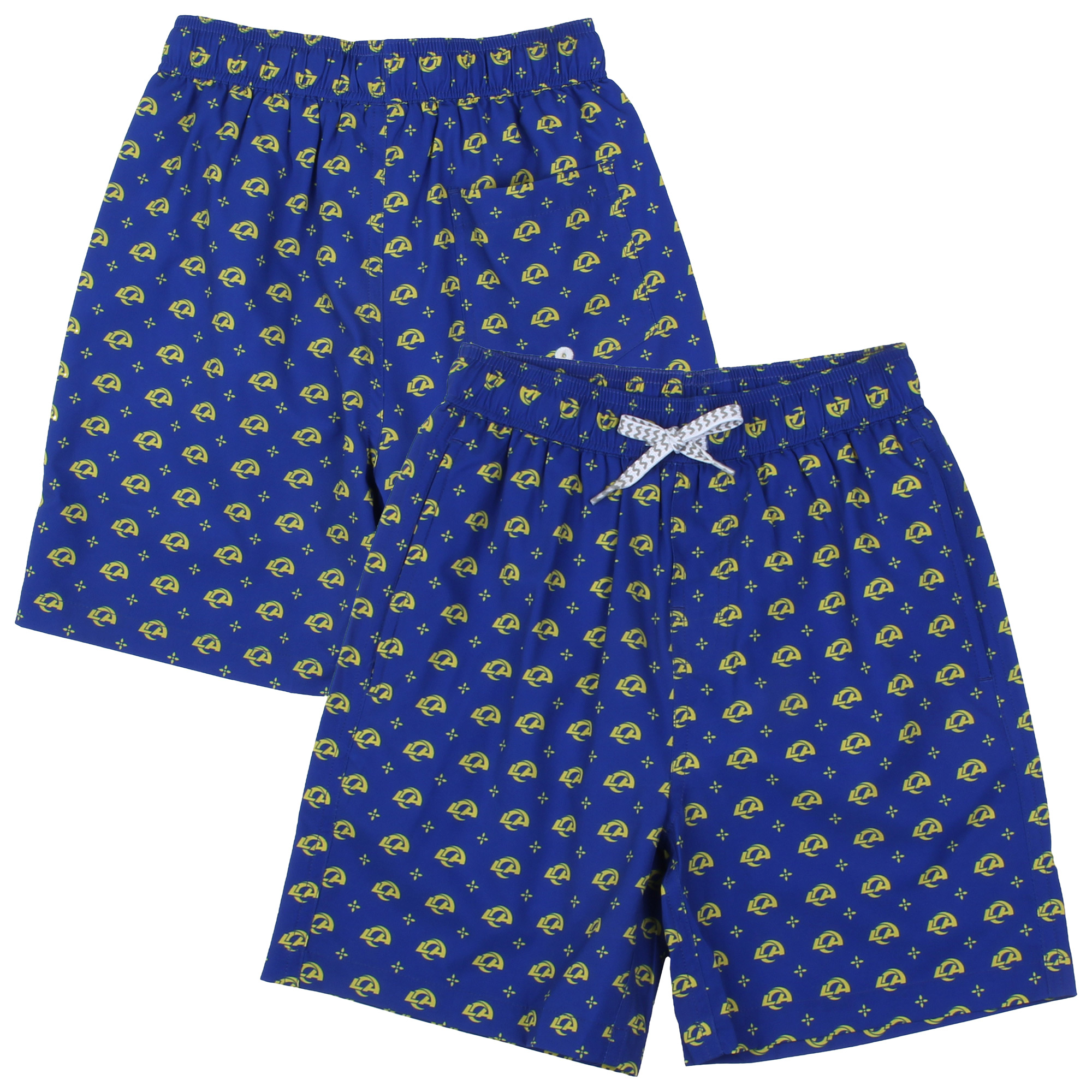 Youth Wes & Willy  Royal Los Angeles Rams Fleur Swim Trunks