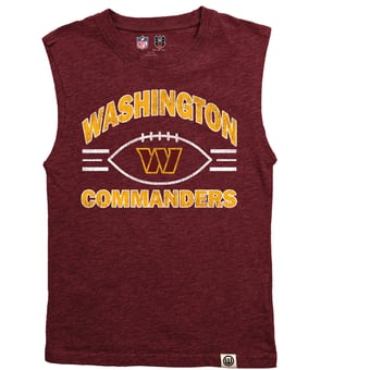 Youth Wes & Willy  Heather Burgundy Washington Commanders Muscle Tank Top
