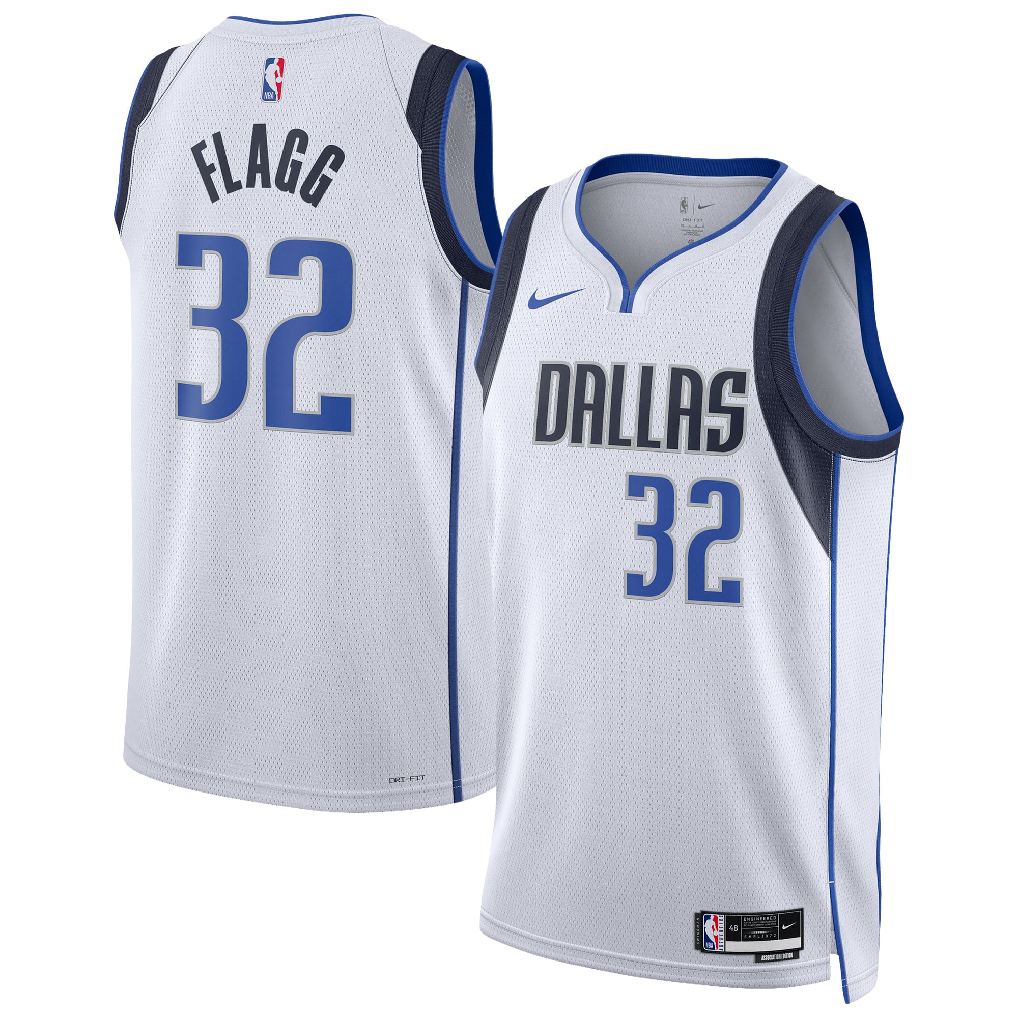 Unisex Nike Cooper Flagg White Dallas Mavericks Swingman Player Jersey - Association Edition