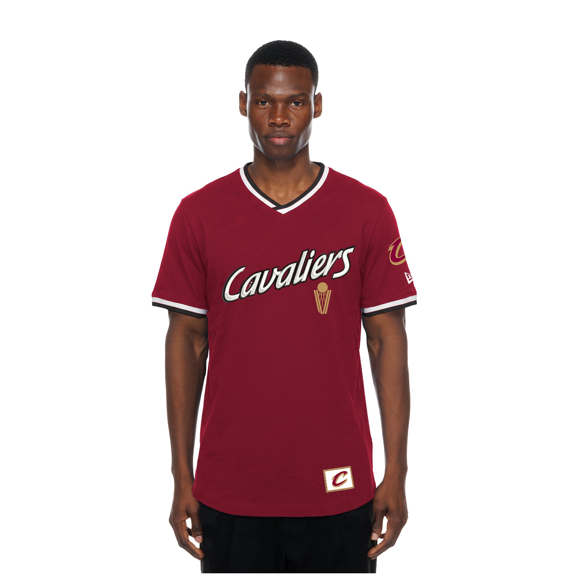 Unisex New Era  Wine Cleveland Cavaliers Sport Classics Capsule V-Neck Fashion Jersey