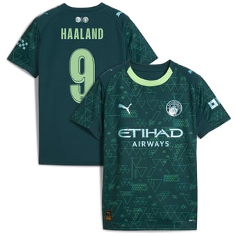 Youth Puma x EA SPORTS FC Erling Haaland Green Manchester City 2025/26 Fourth Jersey