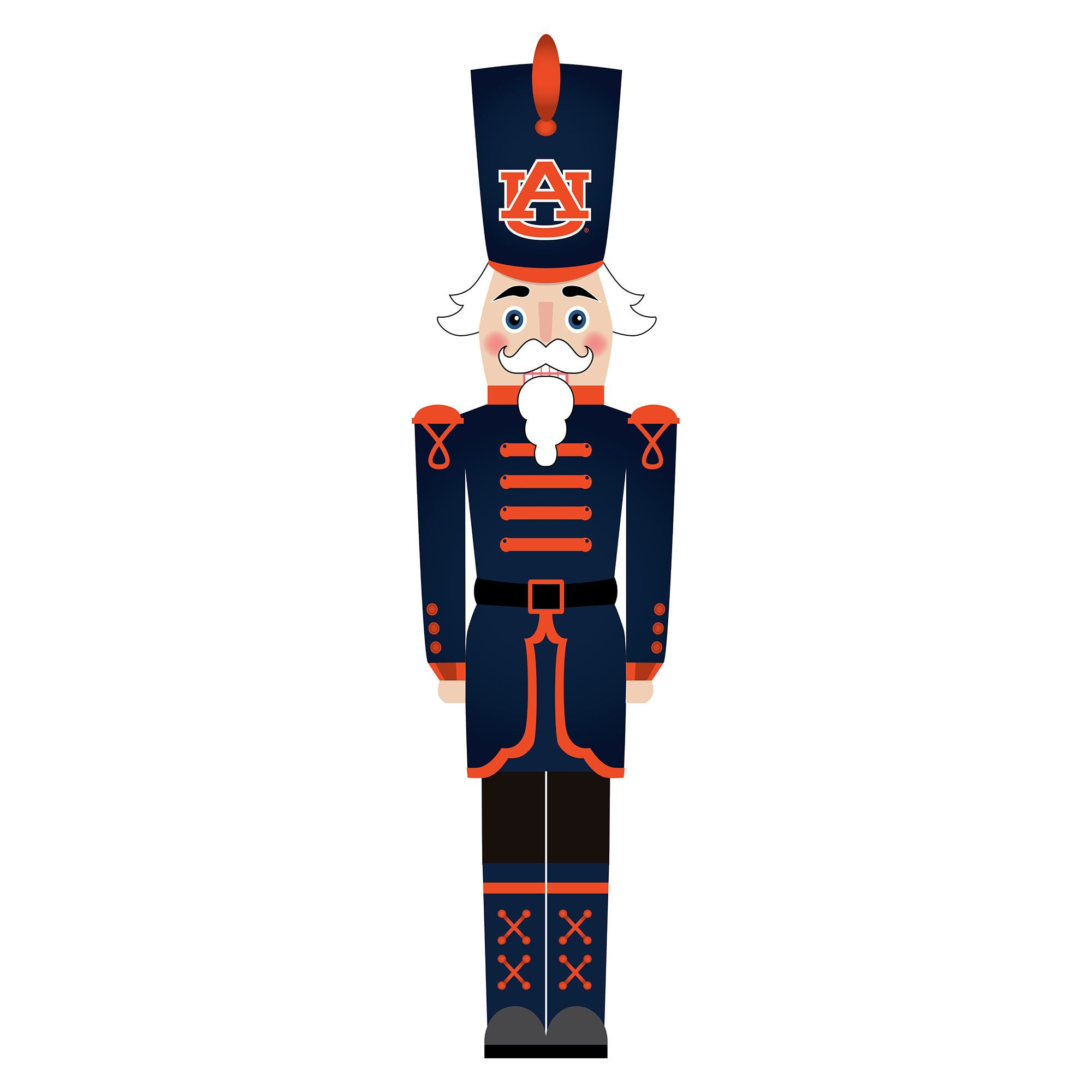 Auburn Tigers 46" Nutcracker Leaner