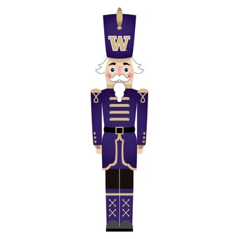 Washington Huskies 46" Nutcracker Leaner