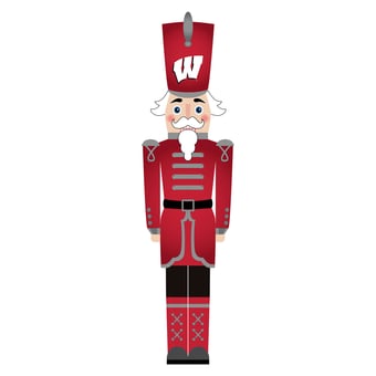 Wisconsin Badgers 46" Nutcracker Leaner