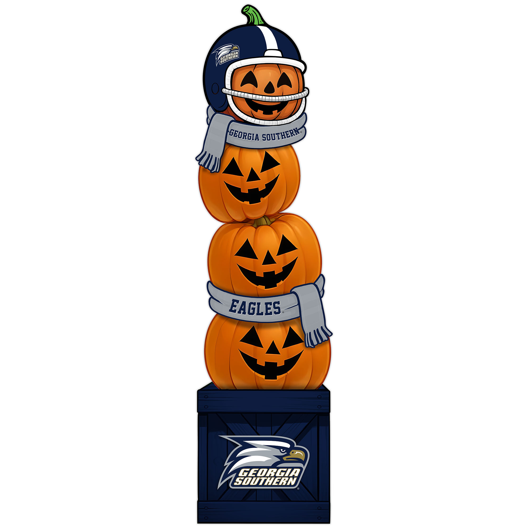 Georgia Southern Eagles 31" Stacked Pumpkin Leaner