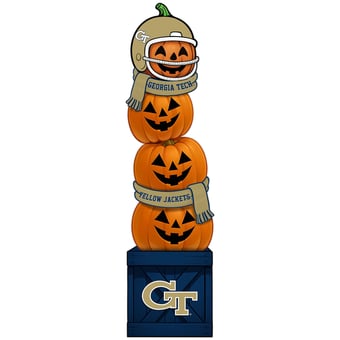 Georgia Tech Yellow Jackets 31" Stacked Pumpkin Leaner
