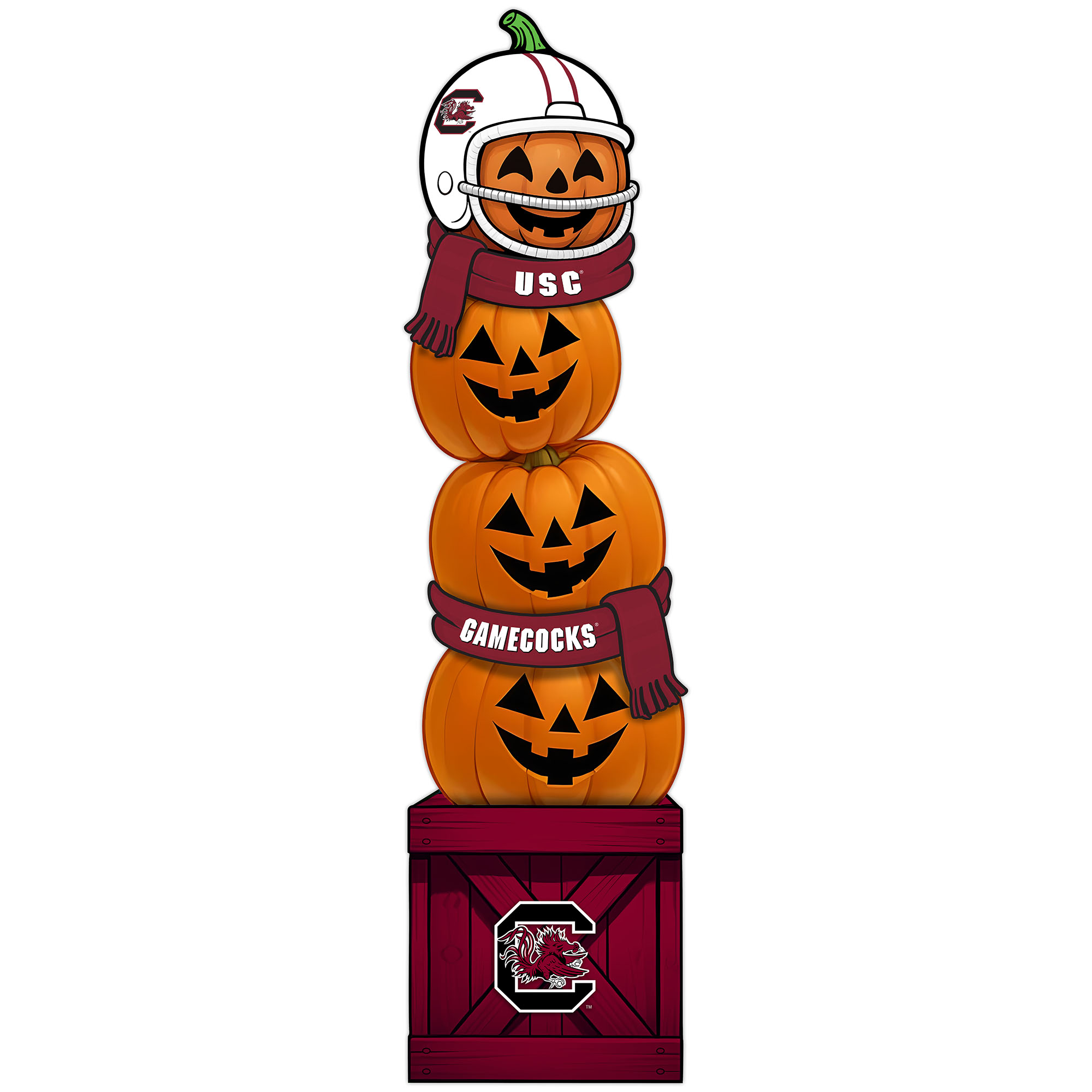 South Carolina Gamecocks 31" Stacked Pumpkin Leaner