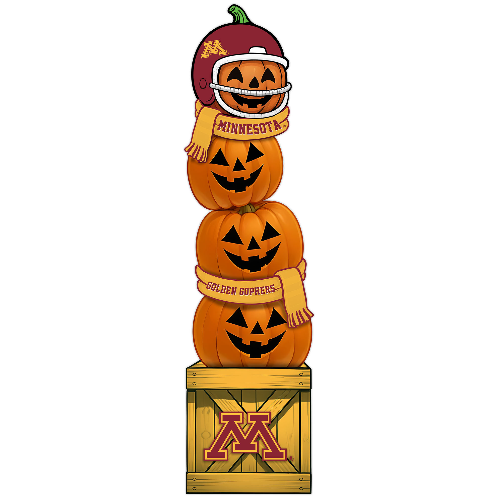 Minnesota Golden Gophers 31" Stacked Pumpkin Leaner