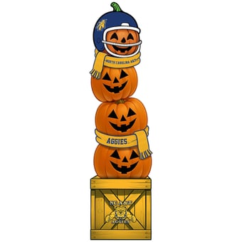 North Carolina A&T Aggies 31" Stacked Pumpkin Leaner