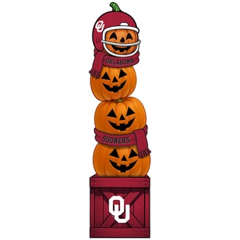 Oklahoma Sooners 31" Stacked Pumpkin Leaner
