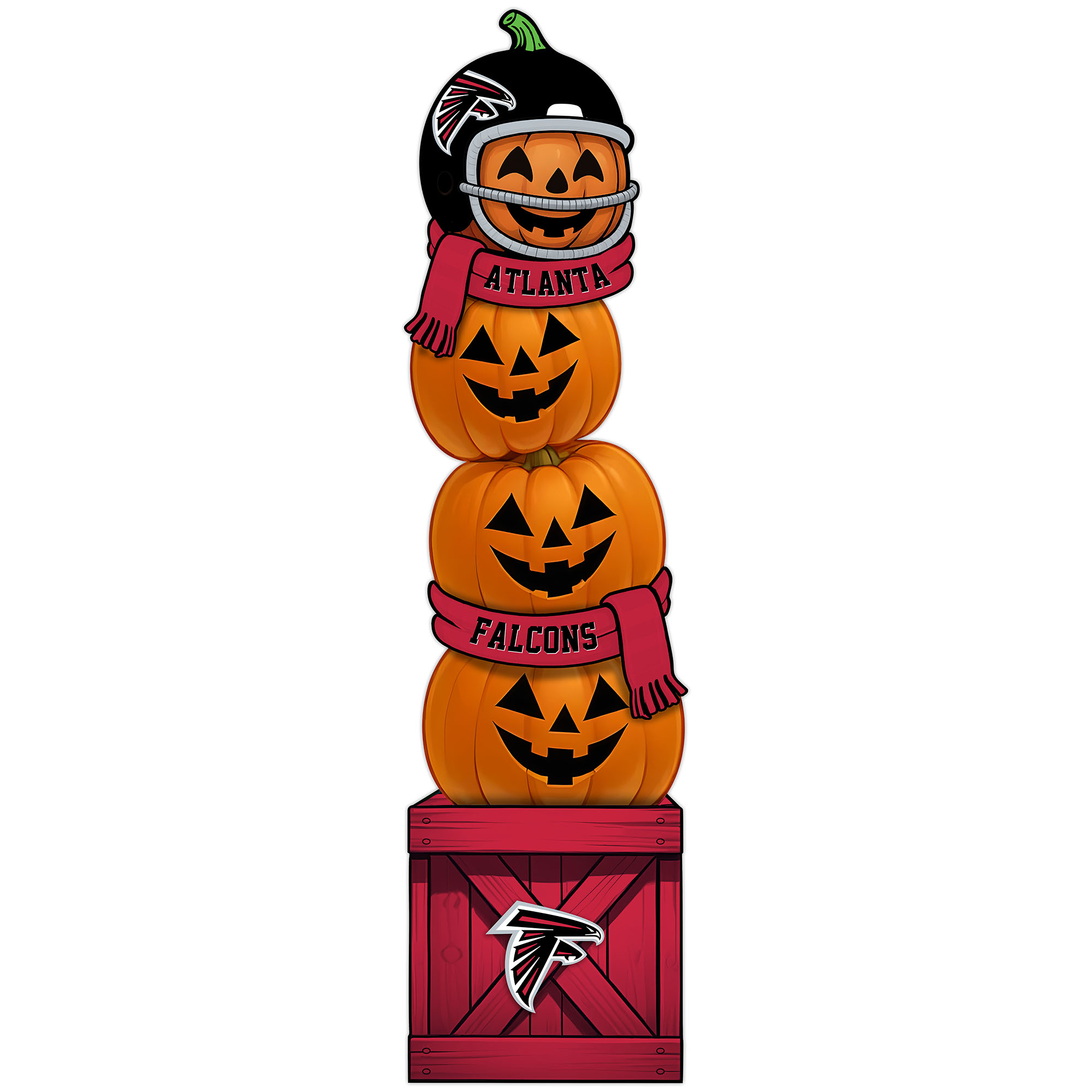Atlanta Falcons 31" Stacked Pumpkin Leaner