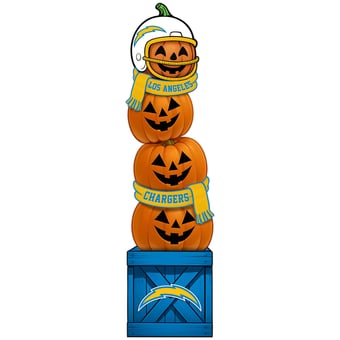 Los Angeles Chargers 31" Stacked Pumpkin Leaner