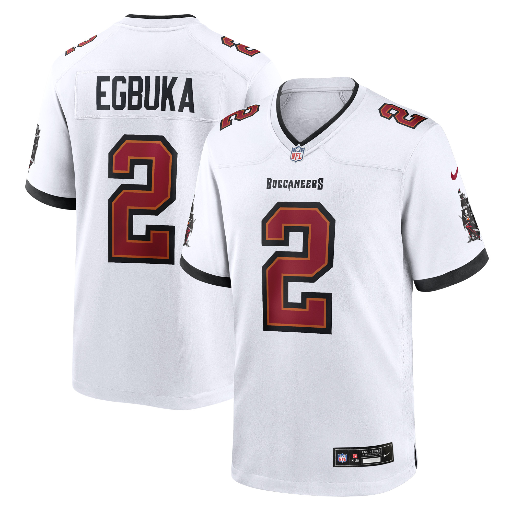 Men's Nike Emeka Egbuka White Tampa Bay Buccaneers Game Jersey