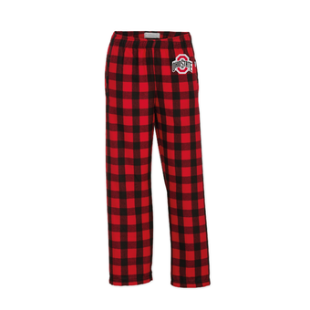 Youth Boxercraft Scarlet Ohio State Buckeyes Plaid Flannel Pants