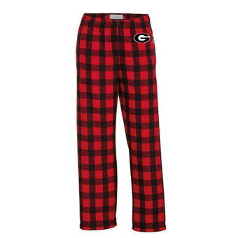 Youth Boxercraft Red Georgia Bulldogs Plaid Flannel Pants