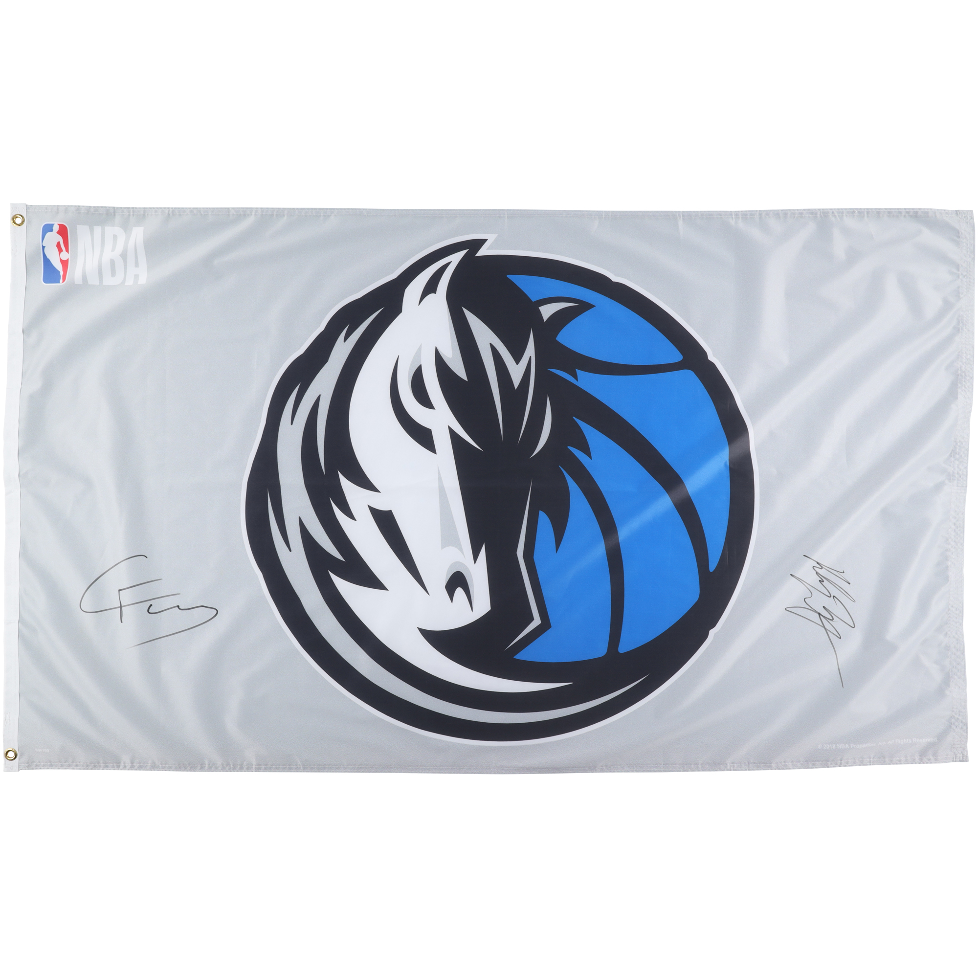 Cooper Flagg and Klay Thompson Dallas Mavericks Autographed Wincraft 3' x 5" Team Logo Flag