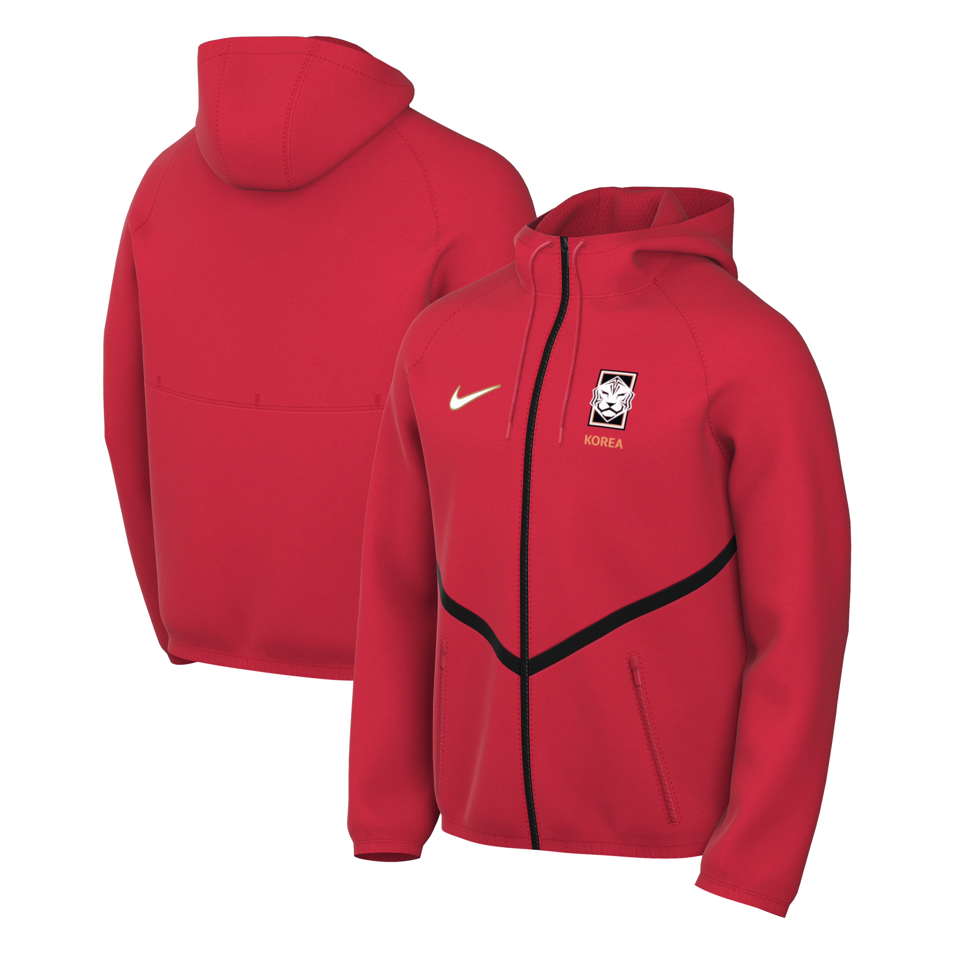 Men's Nike Red South Korea National Team 2026 Anthem Dri-FIT Full-Zip Hooded Jacket
