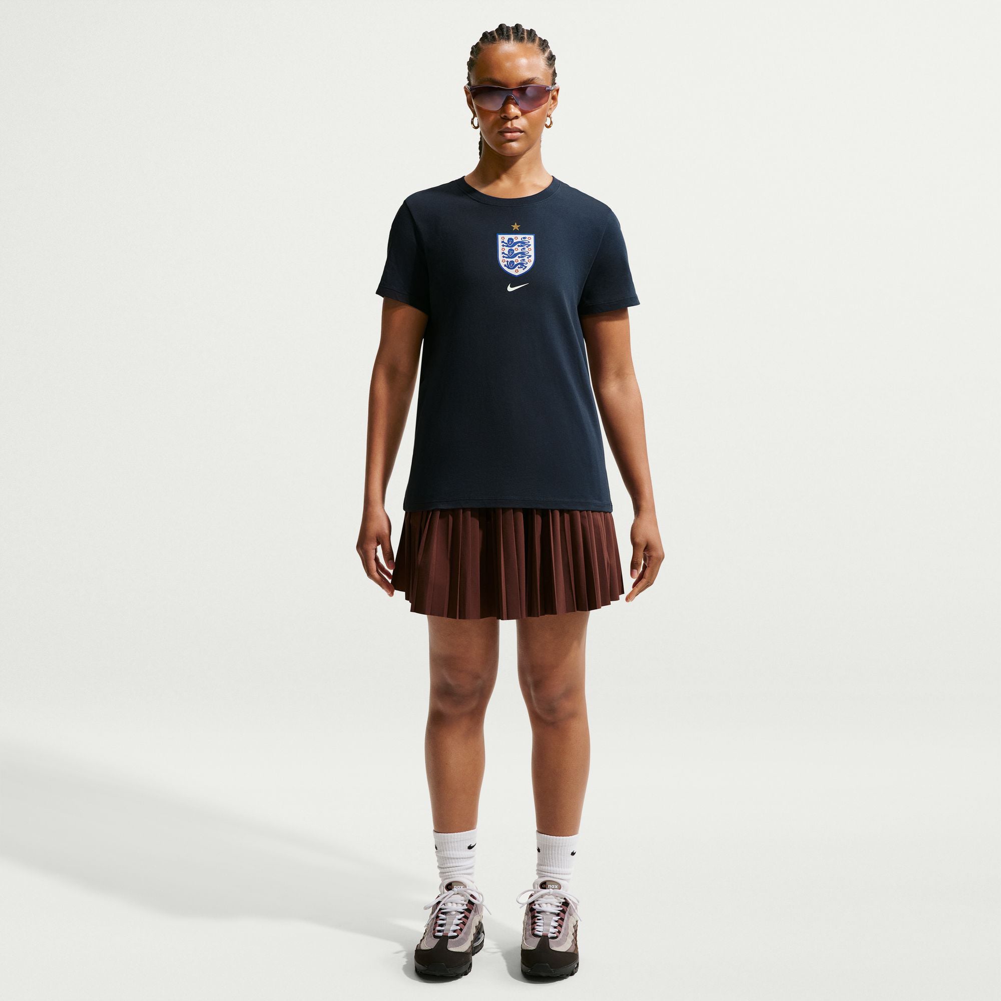 Women's Nike Blue England National Team Crest T-Shirt