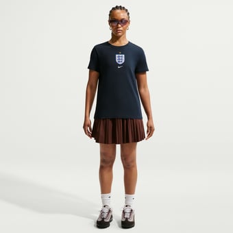 Women's Nike Blue England National Team Crest T-Shirt