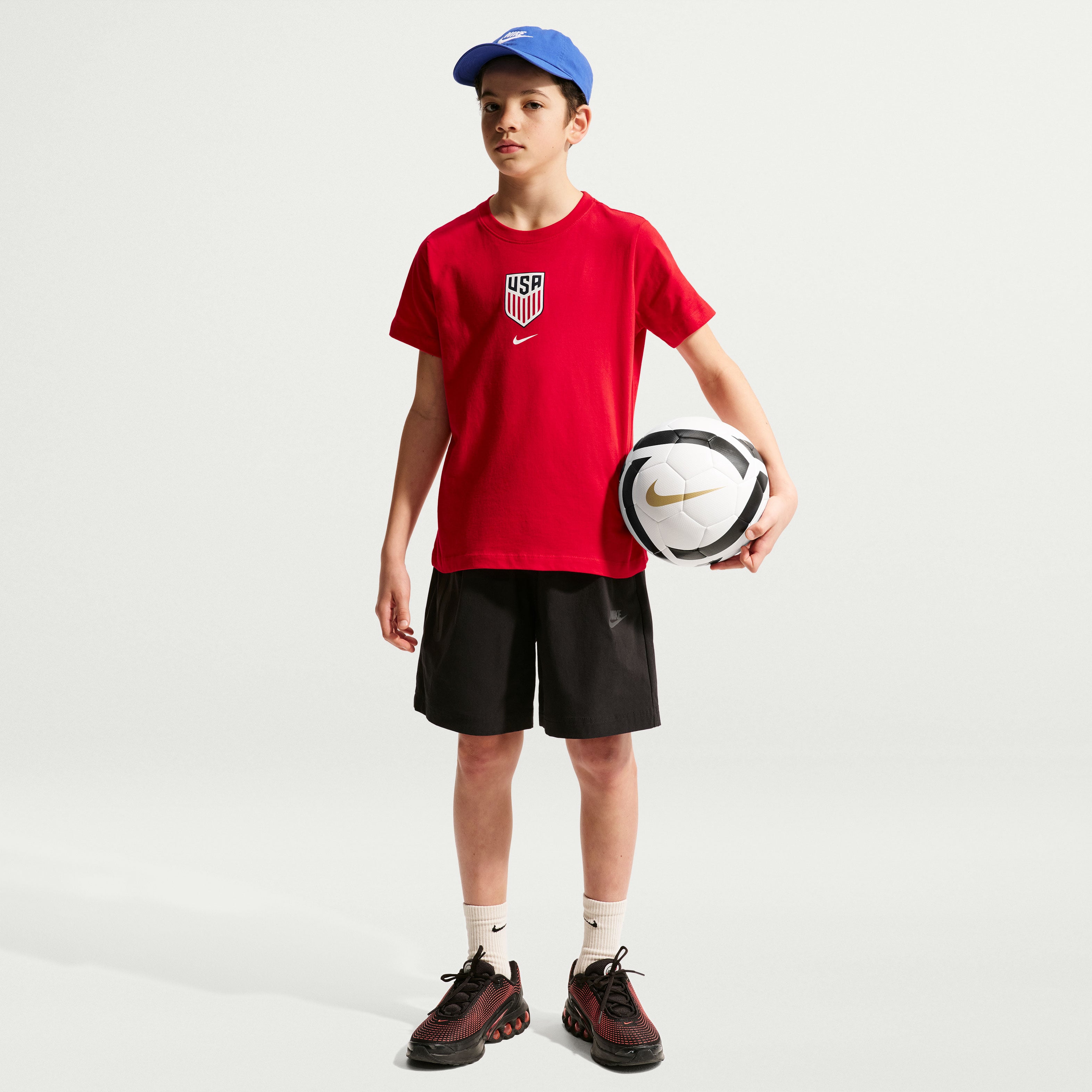 Youth Nike Red USMNT Crest T-Shirt