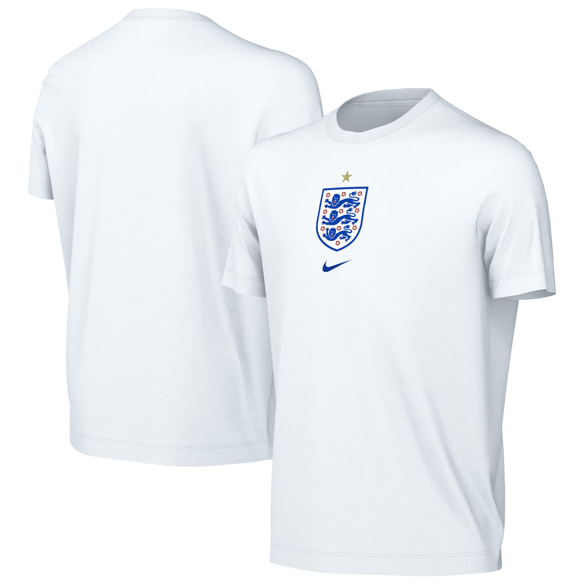 Youth Nike White England National Team Crest T-Shirt