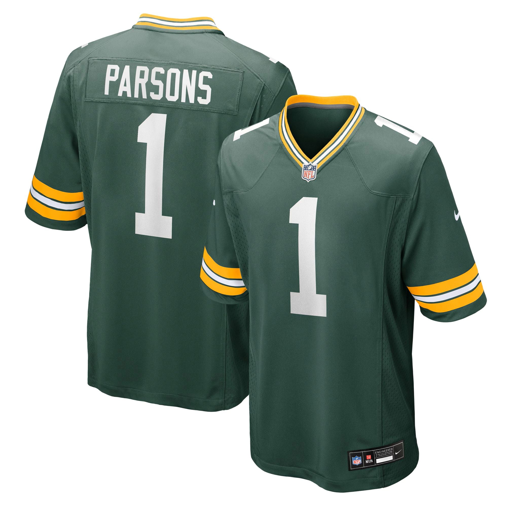 Green Bay Packers Nike Game Home Jersey - Green - Micah Parsons - Mens