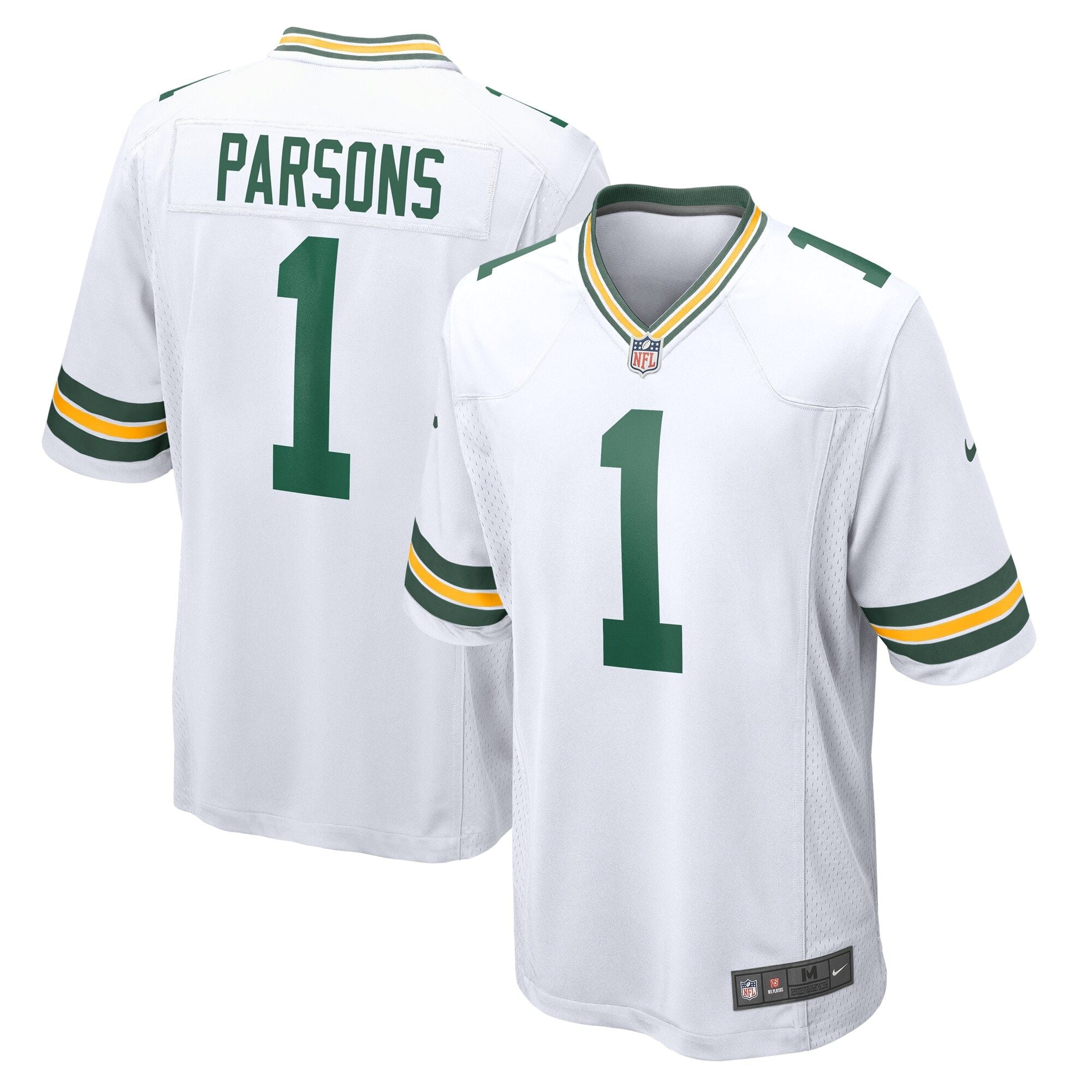 Green Bay Packers Nike Game Road Jersey - White - Micah Parsons - Mens