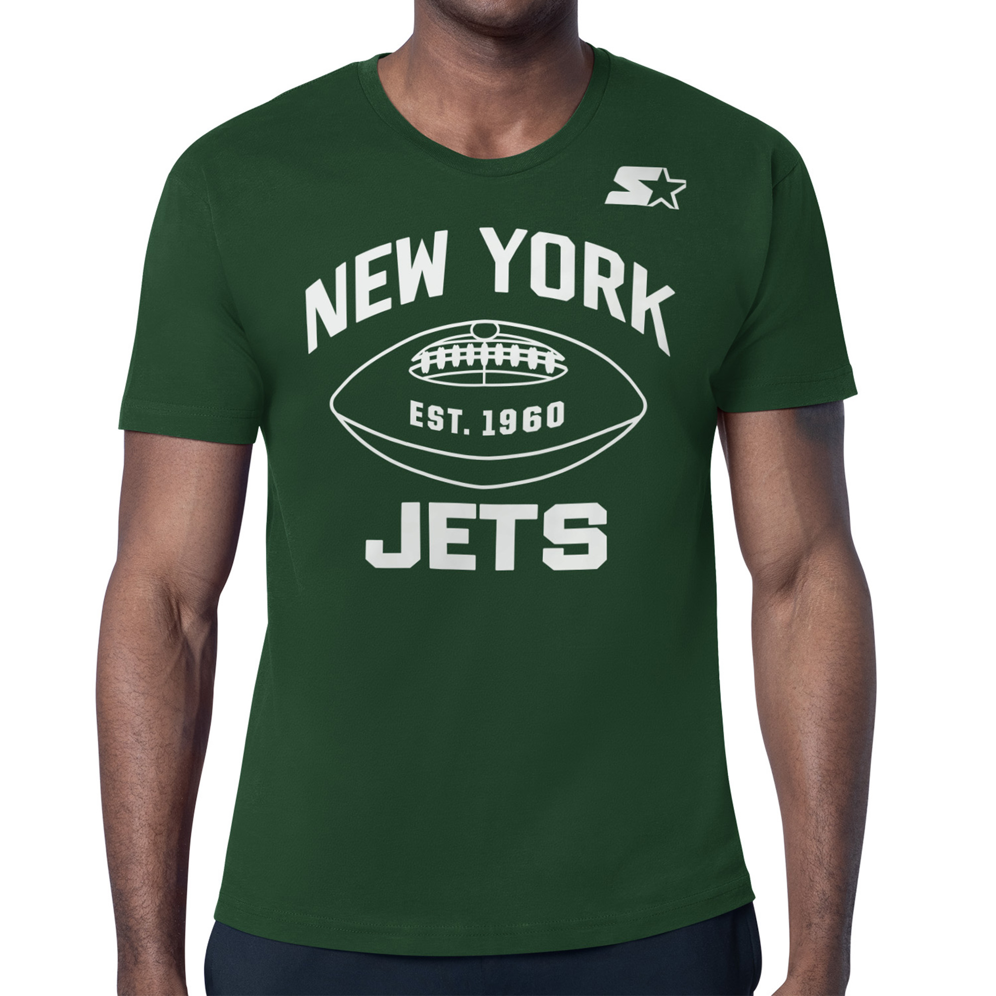 Men's Starter Green New York Jets Green and White Forever T-Shirt