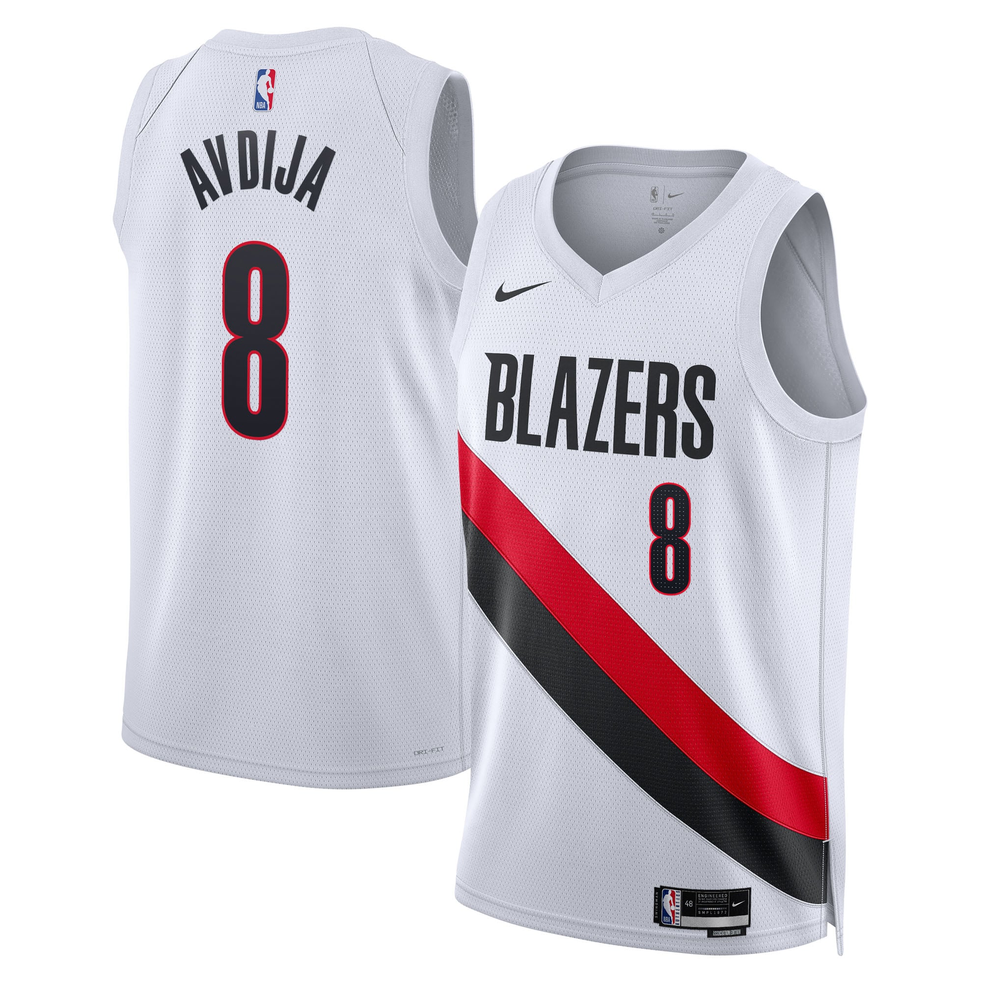 Unisex Nike Deni Avdija White Portland Trail Blazers Swingman Jersey - Association Edition