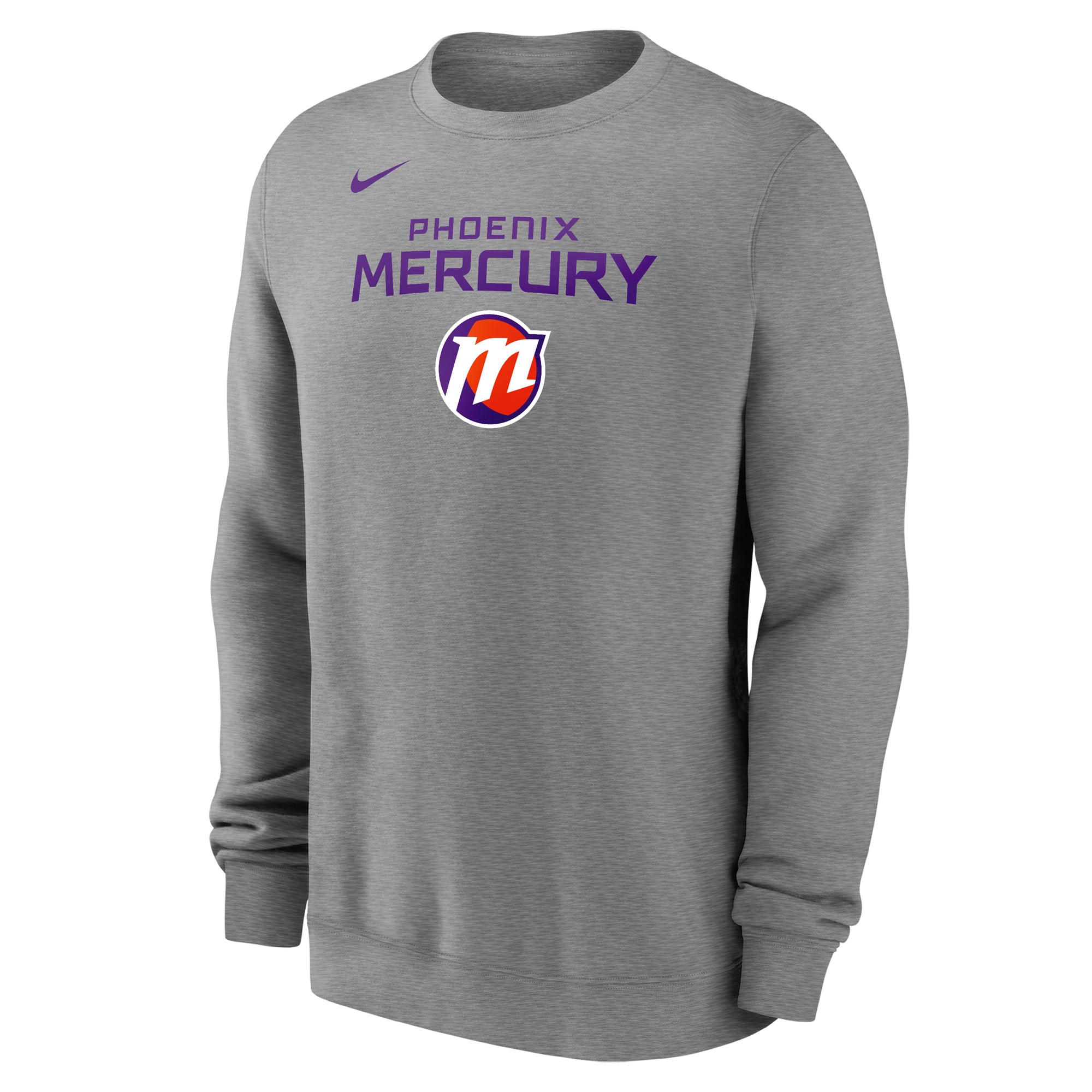 Unisex Nike Gray Phoenix Mercury Wordmark Stacked Sweatshirt
