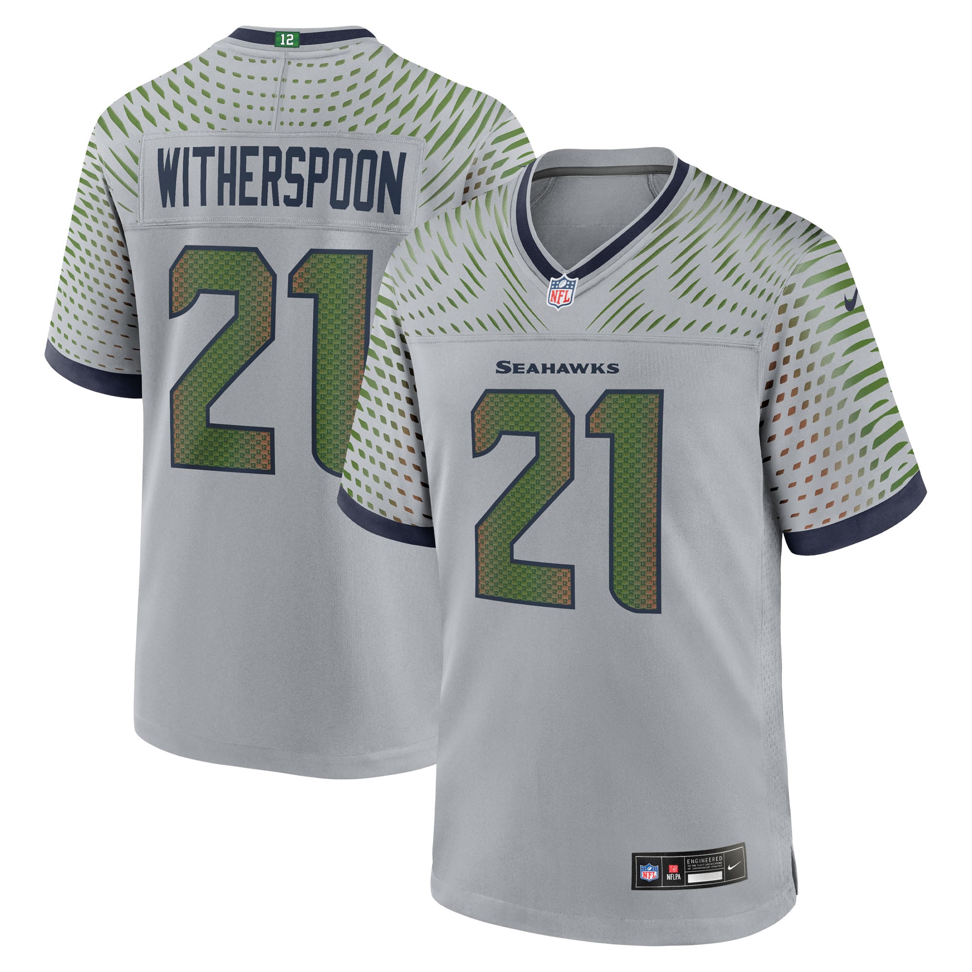 Seattle Seahawks Nike Game Rivalry Jersey - Grey - Devon Witherspoon - Mens