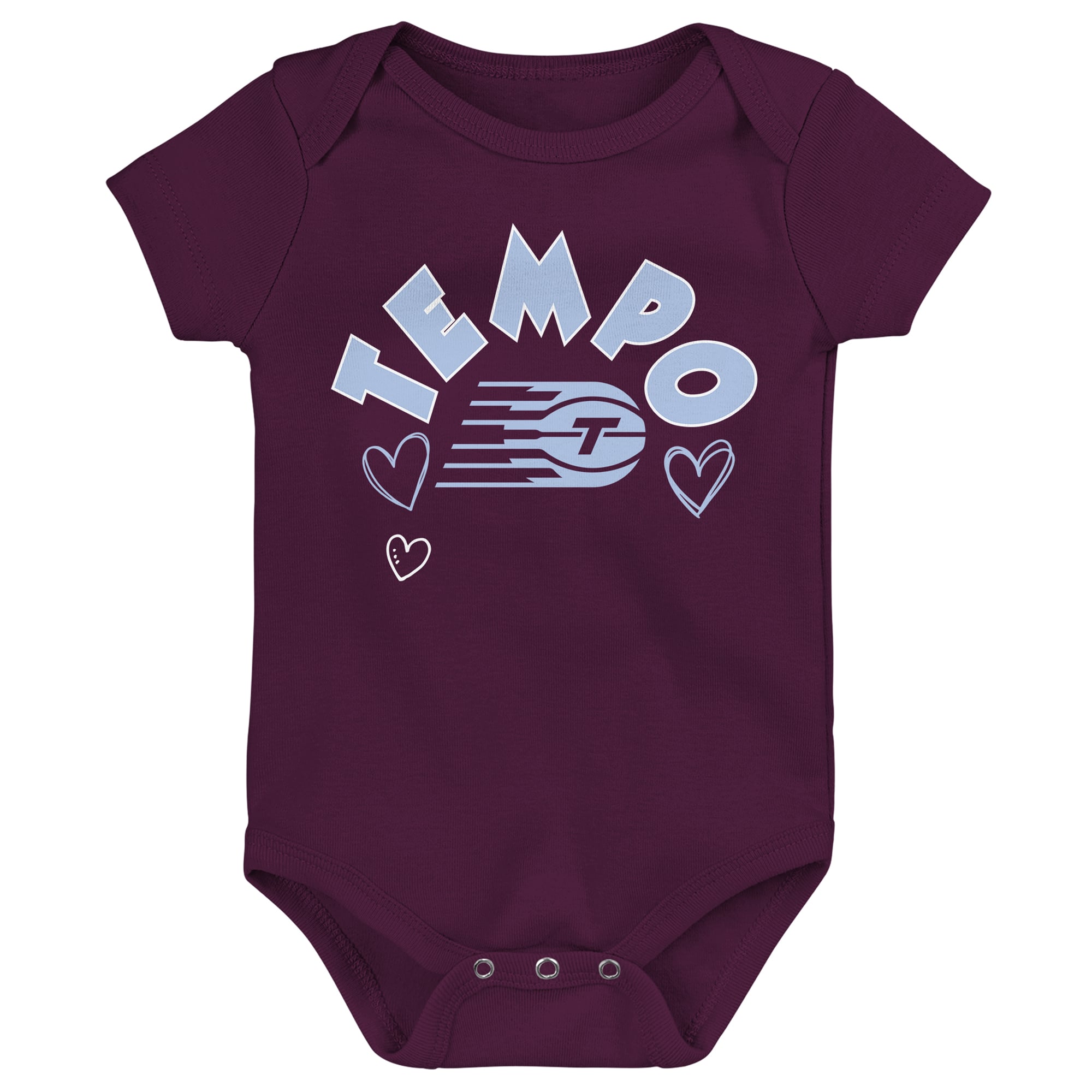 Newborn Outerstuff Bordeaux Toronto Tempo Mascot Hearts Bodysuit