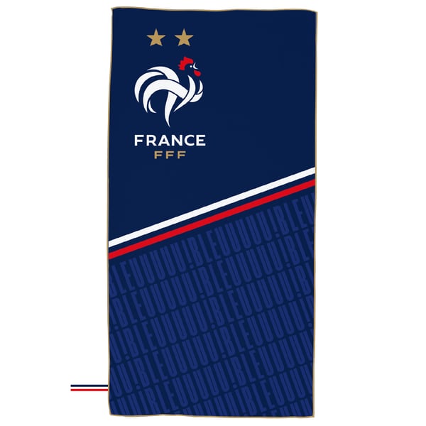 Serviette microfibre France - 70 x 140 cm - Motif répétitif