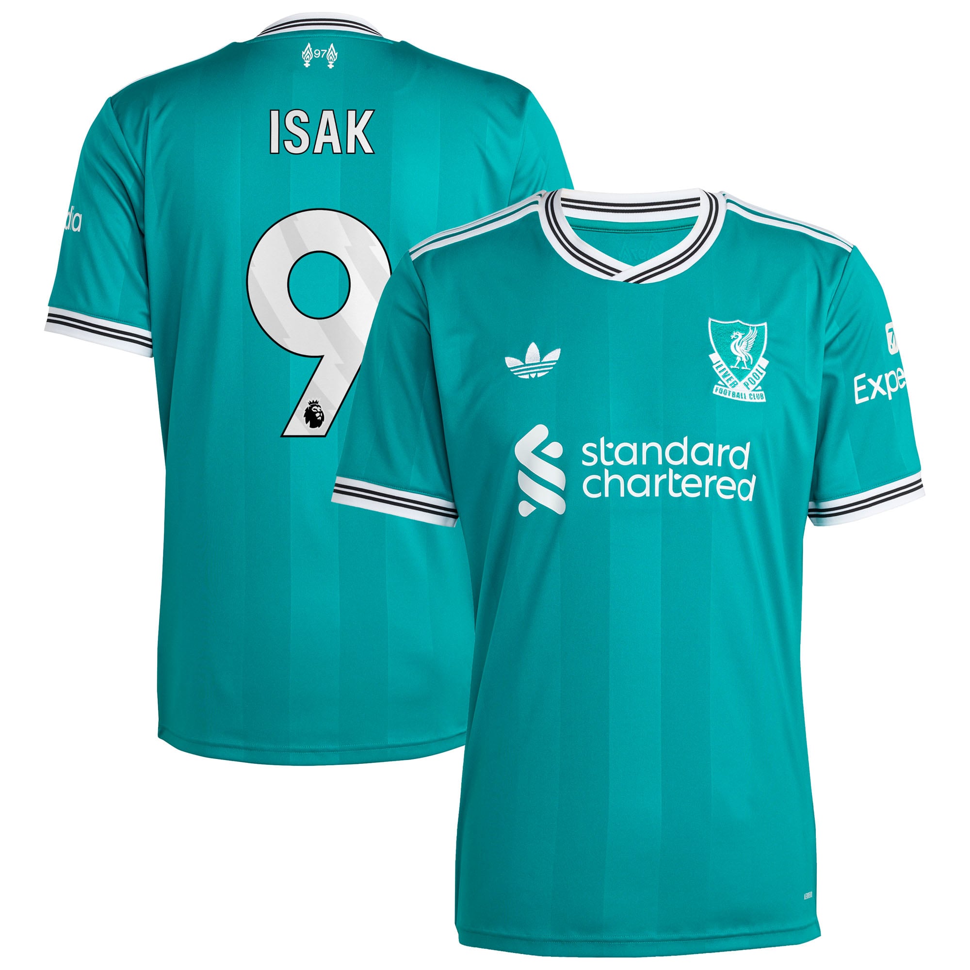 Maillot adidas Liverpool Troisième 25/26 avec flocage Isak 9